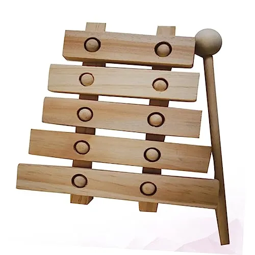 Toyvian Unfinished Xylophone DIY Painting Toy Xylophone Toys Unfinished Painting Toy Wooden Bamboo Crafts