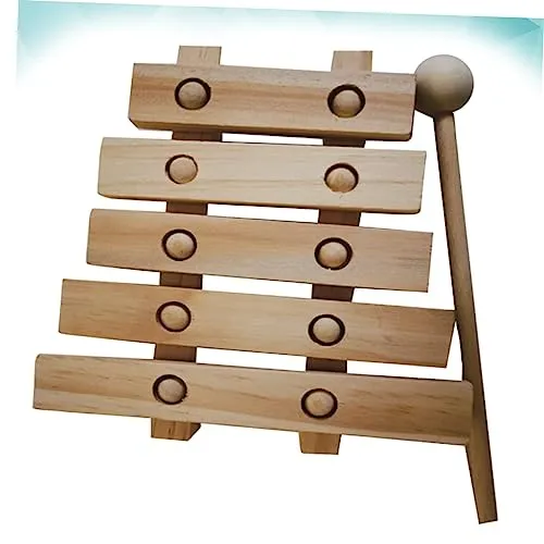 Toyvian Unfinished Xylophone DIY Painting Toy Xylophone Toys Unfinished Painting Toy Wooden Bamboo Crafts