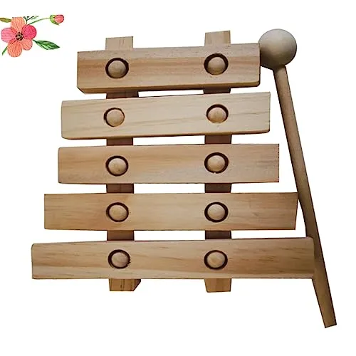 Toyvian Unfinished Xylophone DIY Painting Toy Xylophone Toys Unfinished Painting Toy Wooden Bamboo Crafts