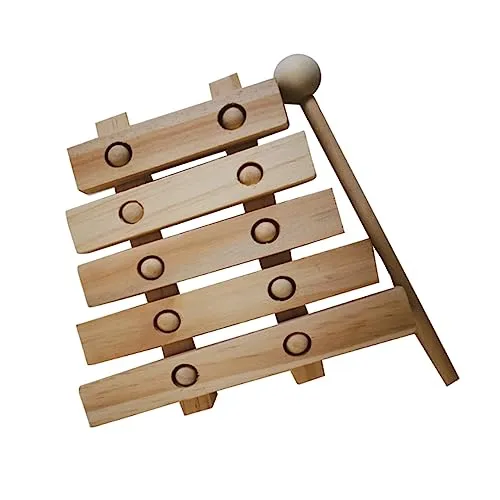 Toyvian Unfinished Xylophone DIY Painting Toy Xylophone Toys Unfinished Painting Toy Wooden Bamboo Crafts