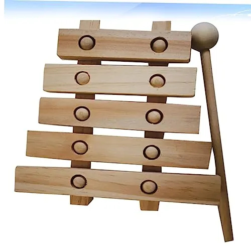 Toyvian Unfinished Xylophone DIY Painting Toy Xylophone Toys Unfinished Painting Toy Wooden Bamboo Crafts