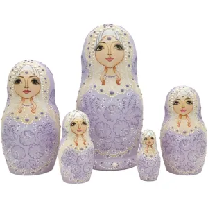 Traditional Matryoshka Lavender Russian Easter Gift