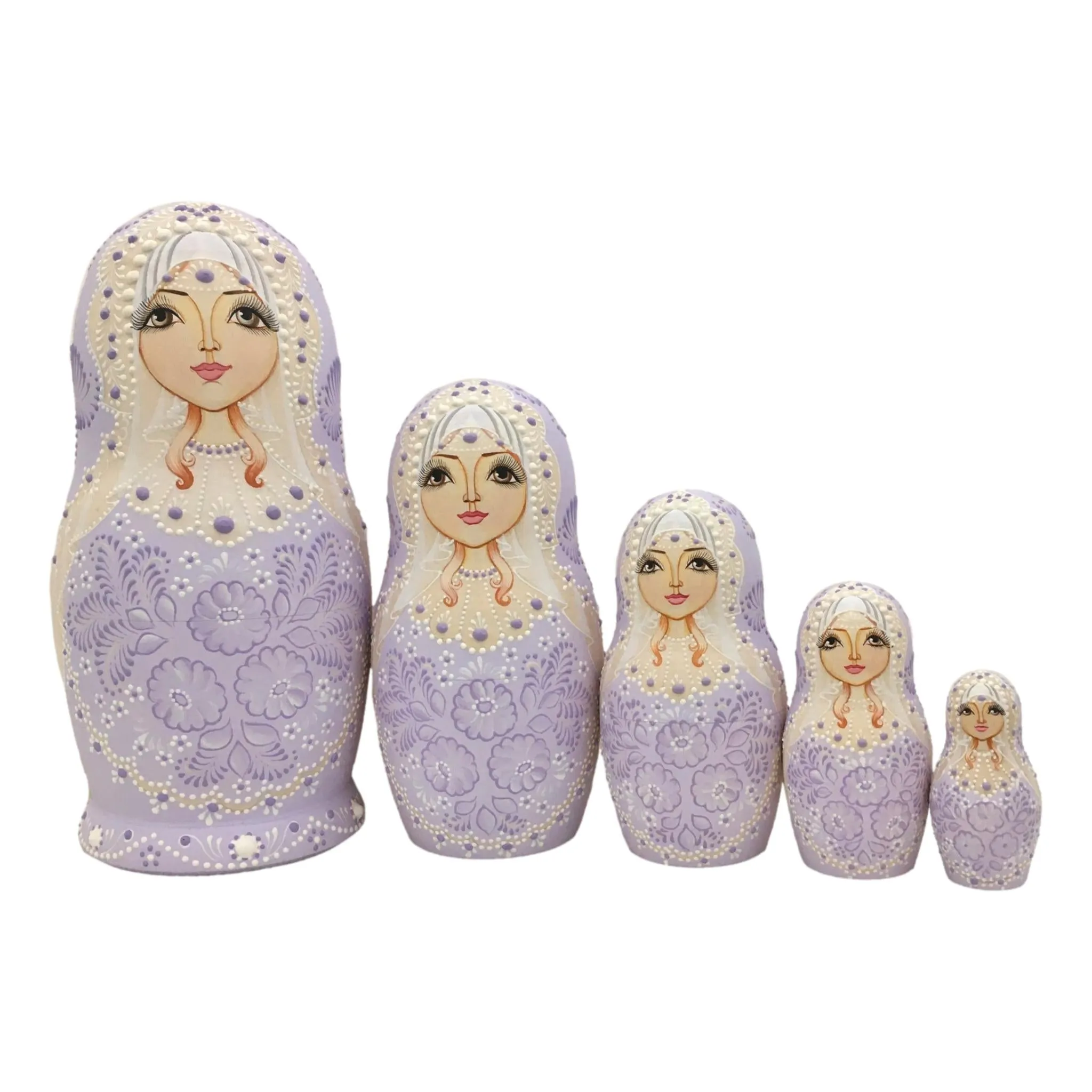Traditional Matryoshka Lavender Russian Easter Gift