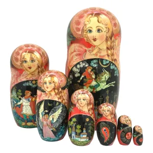 Traditional Nesting Dolls For Kids Fairytale