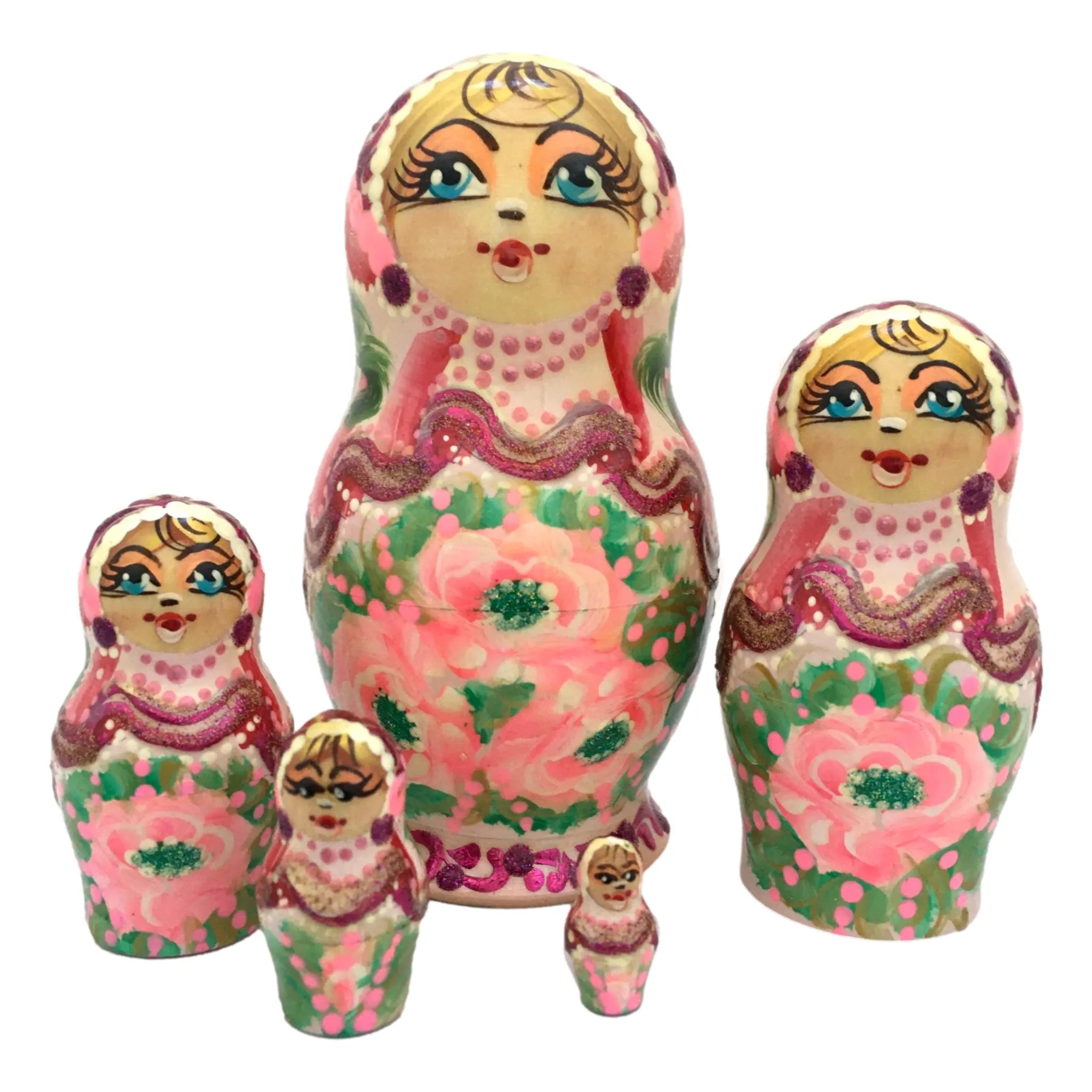 Traditional Russian Dolls Pink