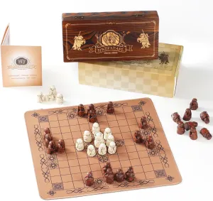 Traditional Strategy Board falcon sterile slavish loathsome Game Hnefatafl Viking Chess Set Board Game 