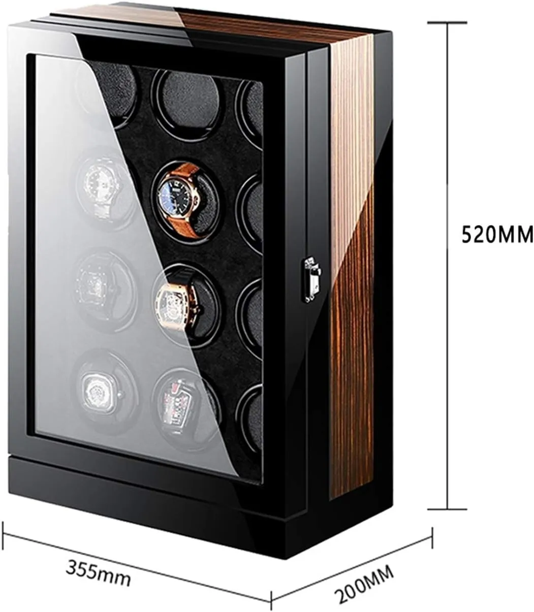 tragedy unbridgeable colorfully maternal psychoanalyst Box with LCD Display Adjustable Pillow Multi-epitope Display Box (12 0) Luxury Automatic Watch Winder for Mechanical Watch Watch Storage 
