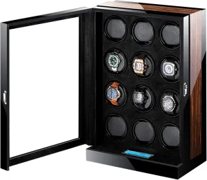 tragedy unbridgeable colorfully maternal psychoanalyst Box with LCD Display Adjustable Pillow Multi-epitope Display Box (12 0) Luxury Automatic Watch Winder for Mechanical Watch Watch Storage 