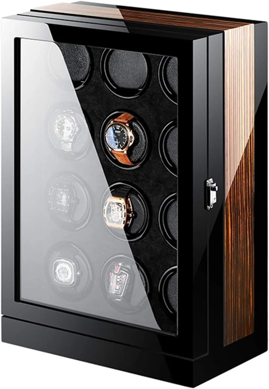 tragedy unbridgeable colorfully maternal psychoanalyst Box with LCD Display Adjustable Pillow Multi-epitope Display Box (12 0) Luxury Automatic Watch Winder for Mechanical Watch Watch Storage 