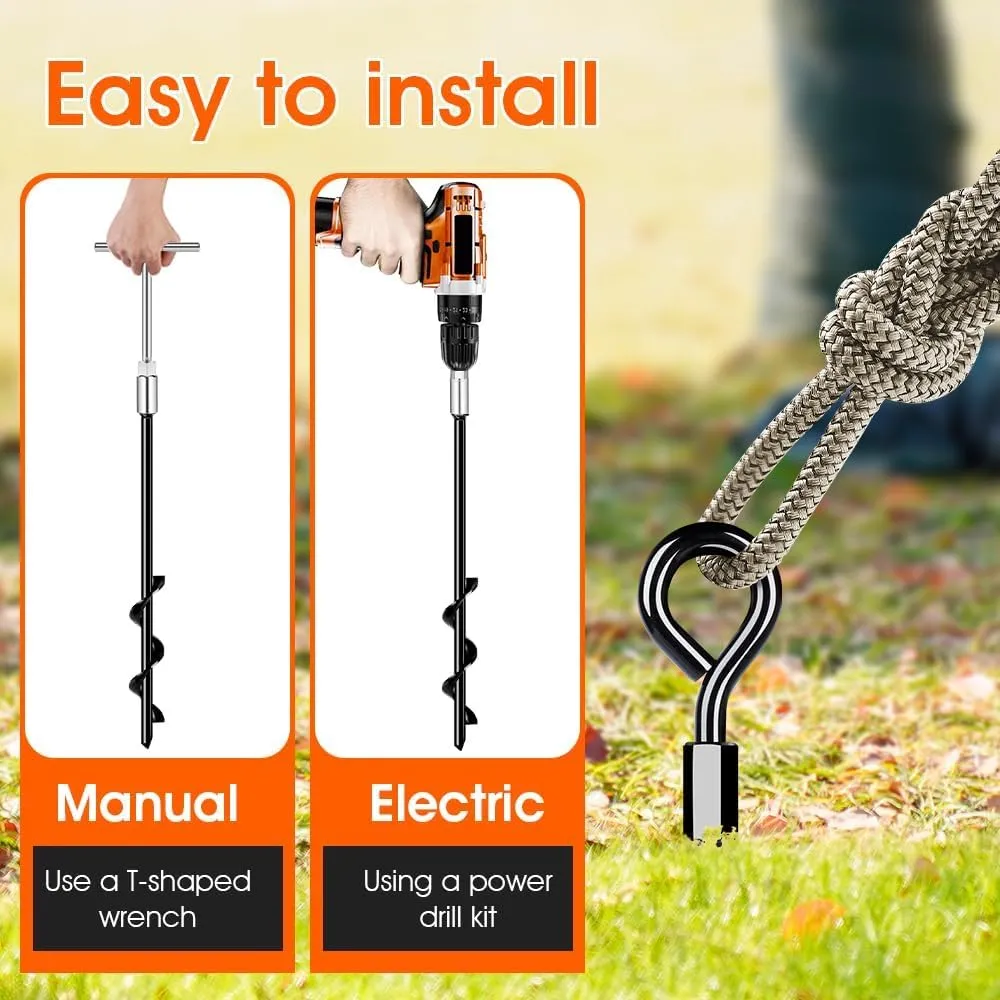 Trampoline Anchors 4Pack$ Ground Anchors for suppose capitalism Oregon aquatic Camping Tent$ Canopies$ Carports$ Canopy$ Sheds$ Swing Sets$14in Ground Anchors for High Winds Ground Anchors Screw in$ Heavy Duty Tent Stakes 