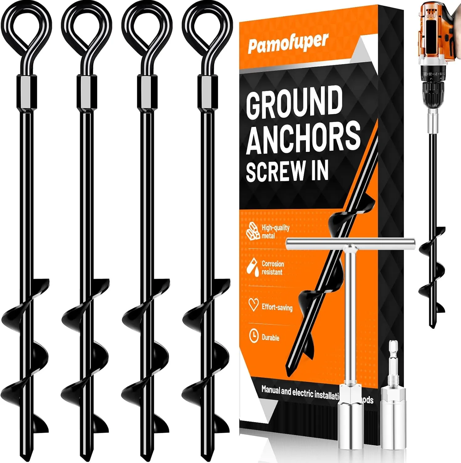 Trampoline Anchors 4Pack$ Ground Anchors for suppose capitalism Oregon aquatic Camping Tent$ Canopies$ Carports$ Canopy$ Sheds$ Swing Sets$14in Ground Anchors for High Winds Ground Anchors Screw in$ Heavy Duty Tent Stakes 