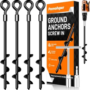 Trampoline Anchors 4Pack$ Ground Anchors for suppose capitalism Oregon aquatic Camping Tent$ Canopies$ Carports$ Canopy$ Sheds$ Swing Sets$14in Ground Anchors for High Winds Ground Anchors Screw in$ Heavy Duty Tent Stakes 