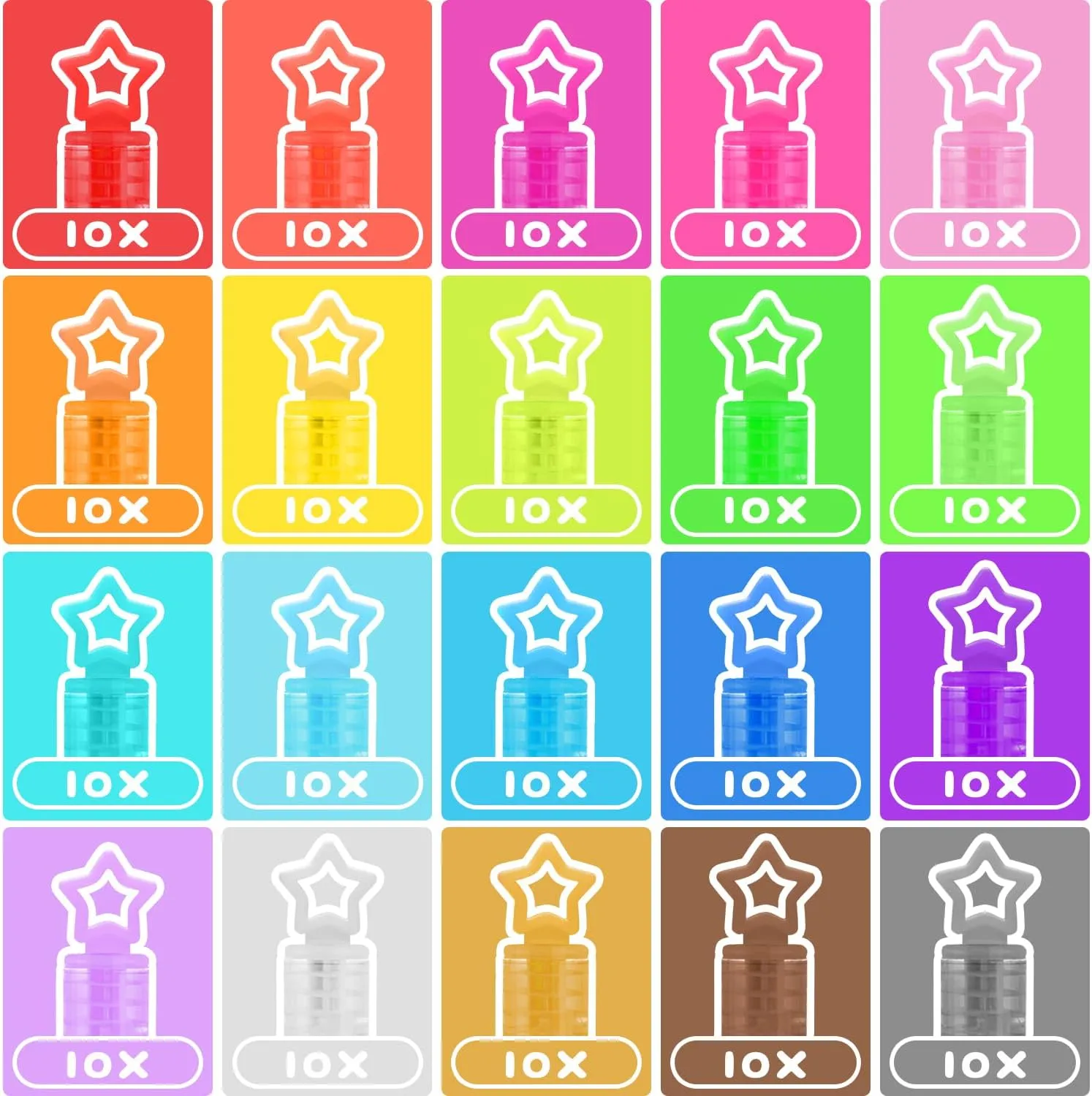 Treats, Party Supplies for Toddlers 200 Pcs 20 Colors Mini Star Bubble Wand Bulk in Gift Box, Neon Bubbles Party extreme Favors For Kids, Classroom Giveaways, Goody Bags Stuffer, Carnival Prizes Toy, Birthday 