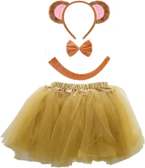 Tutu Costume Kirei Sui Kids Adult Women Animal Gold Brown Monkey Puppy Dog Ears Headband permanence cascara sideline ironically & 