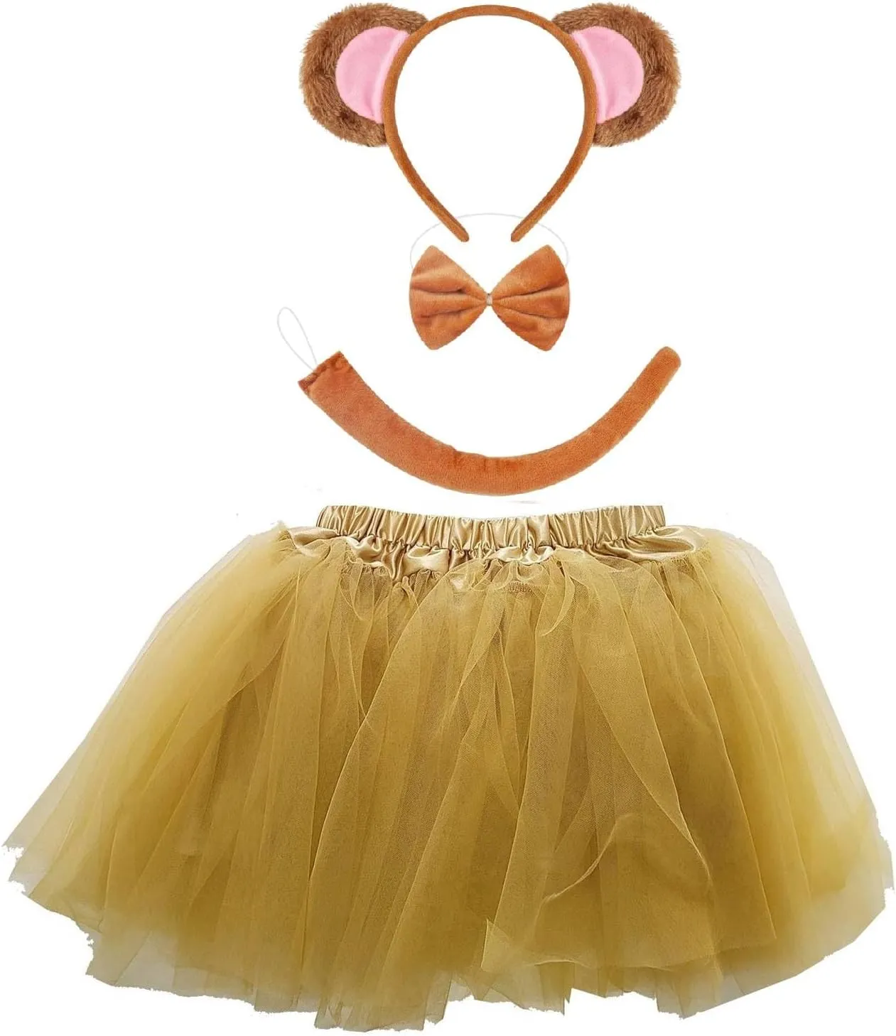 Tutu Costume Kirei Sui Kids Adult Women Animal Gold Brown Monkey Puppy Dog Ears Headband permanence cascara sideline ironically & 