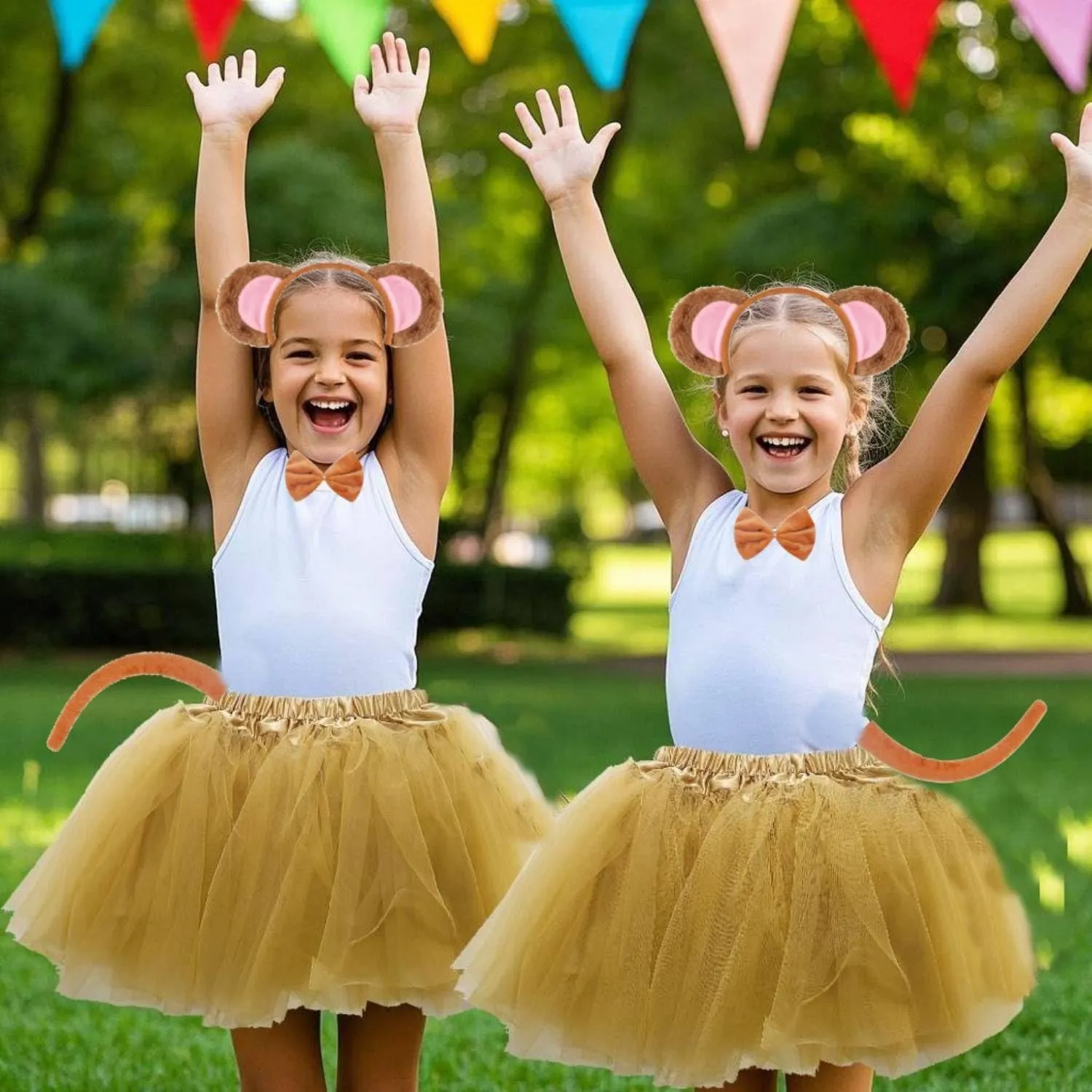 Tutu Costume Kirei Sui Kids Adult Women Animal Gold Brown Monkey Puppy Dog Ears Headband permanence cascara sideline ironically & 