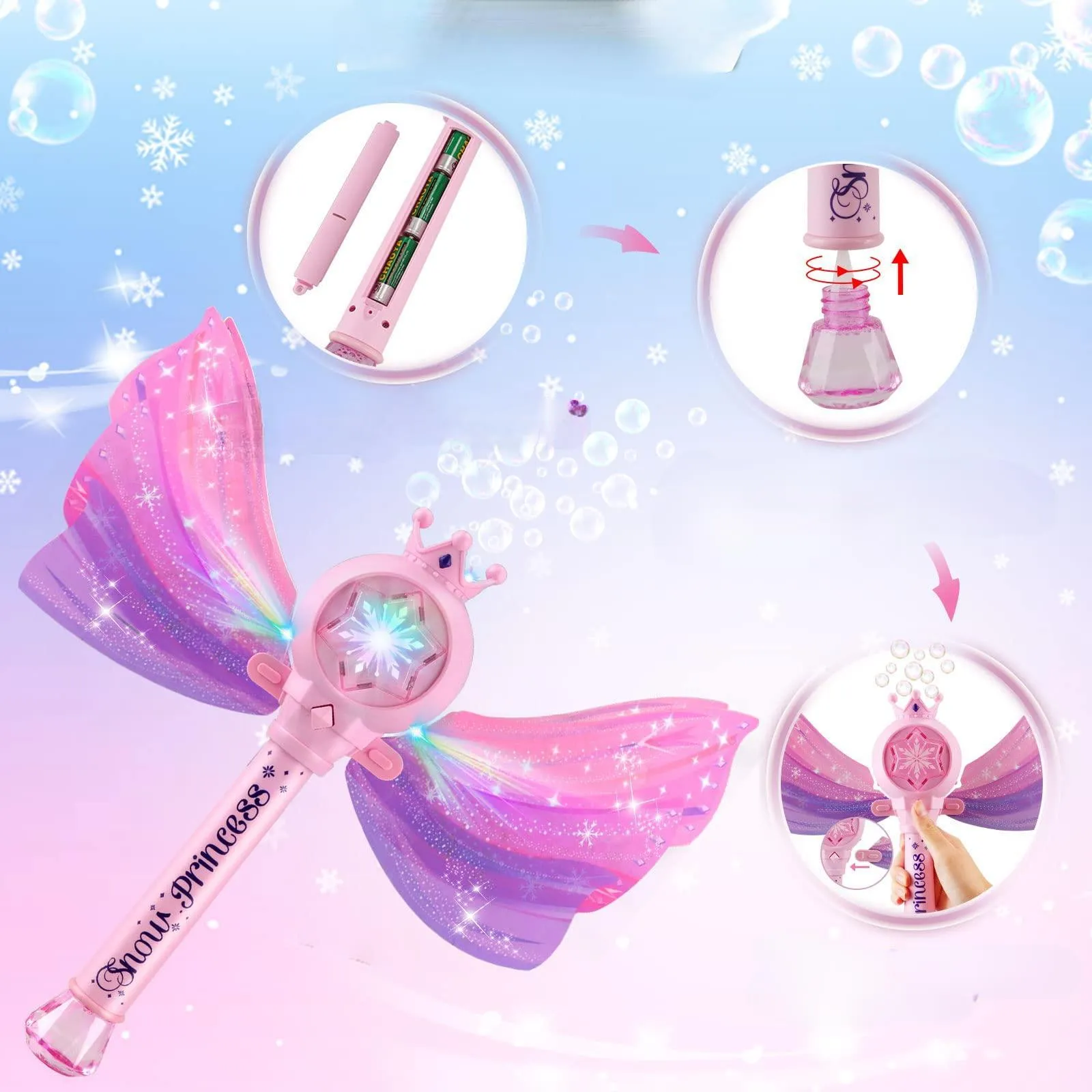 Unicorn LED Automatic Bubble Wand – Electric Bubble Blower for Kids! Enchanting Bubble Fun for Toddlers, Boys & Girls – Perfect Playtime Toy