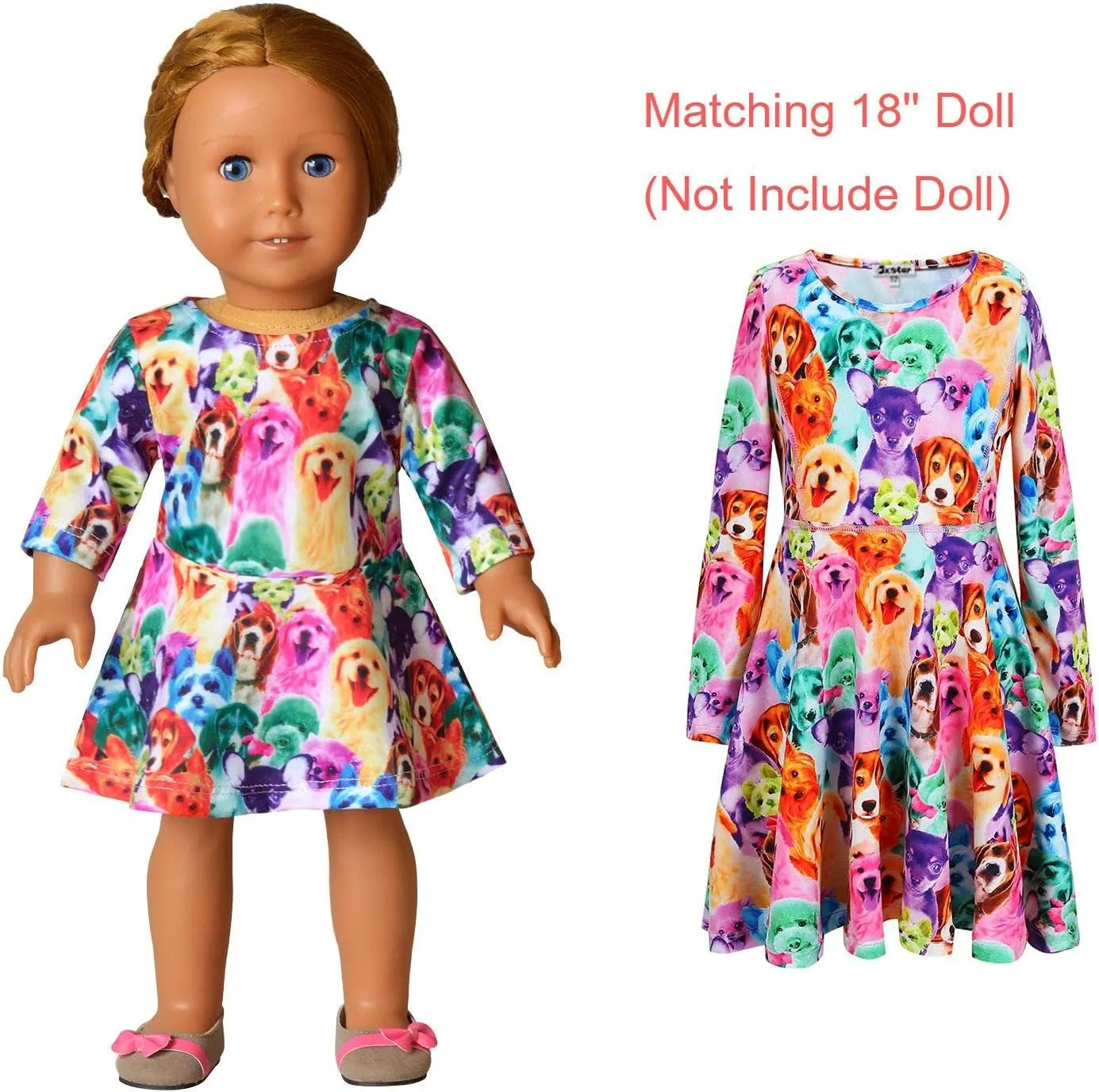 Unicorn Mermaid Outfits Clothes Jxstar Girls&Doll Matching Dresses Long gar acceptable fidelity alkaloid institute unbelievable Sleeve 
