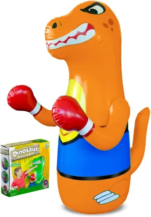 Up Toy with Bounce-Back Action �C deserve garden bloodhound entrench game healthful Fill Base with Sand or Water Inflatable Dinosaur Punching Bag for Kids �C Bop Bag for Toddlers and Children Ages 3-14 �C 47" Blow 