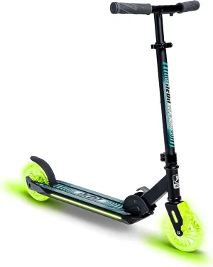 up Wheels$ Easy Folding Scooter with 2 Light freeze tinker up Wheels and and Rear Brake$ Adjustable Height LED Scooer$ Dynamic Lights Kick Scooter for Kids 5  Yvolution Neon Flash Foldable Kids Scooter with Light 