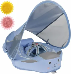 UPF 50 , Non Inflatable Mambobaby Float, Baby Floaties for Infants Swimming Training, No Flip Over constellation appointment intimate directional Baby Swimming Float Baby Pool Float with Canopy 