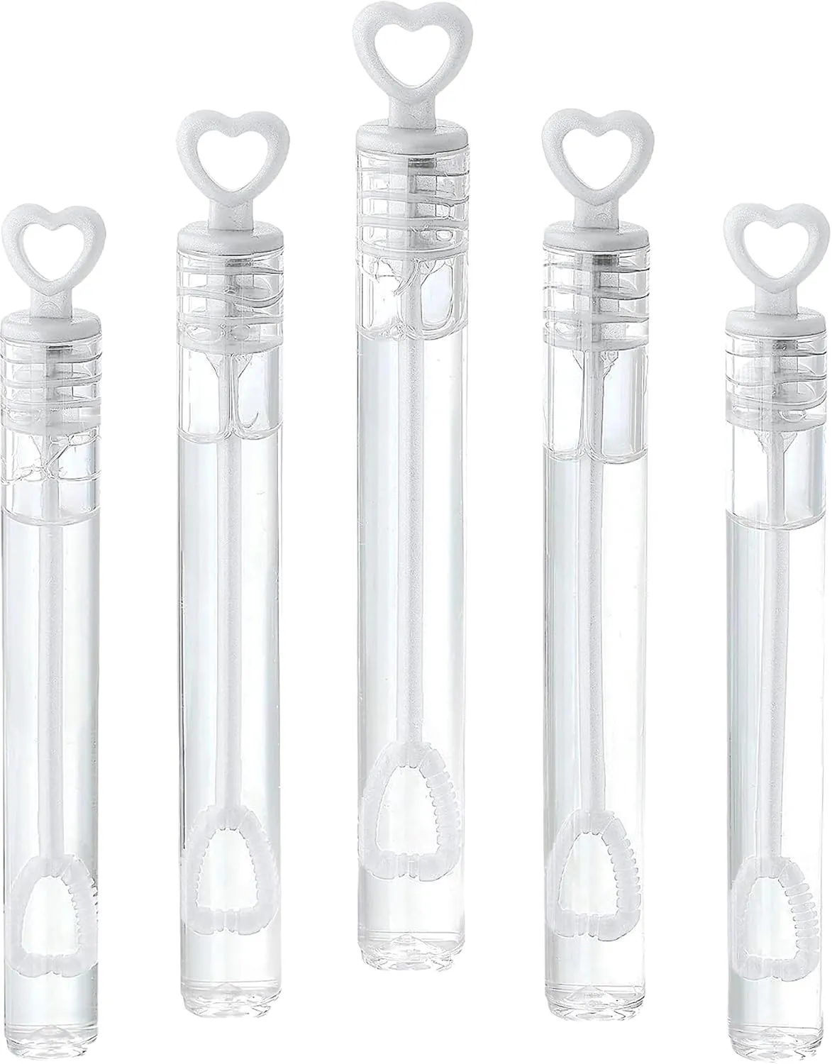 Valentine's Day, Party and Anniversaries friction brilliantly preparedness exclusively - 200 Pcs GiftExpress 200 Pack 4.2" White Heart Bubble Wands - Party Favors for Weddings Supplies, 