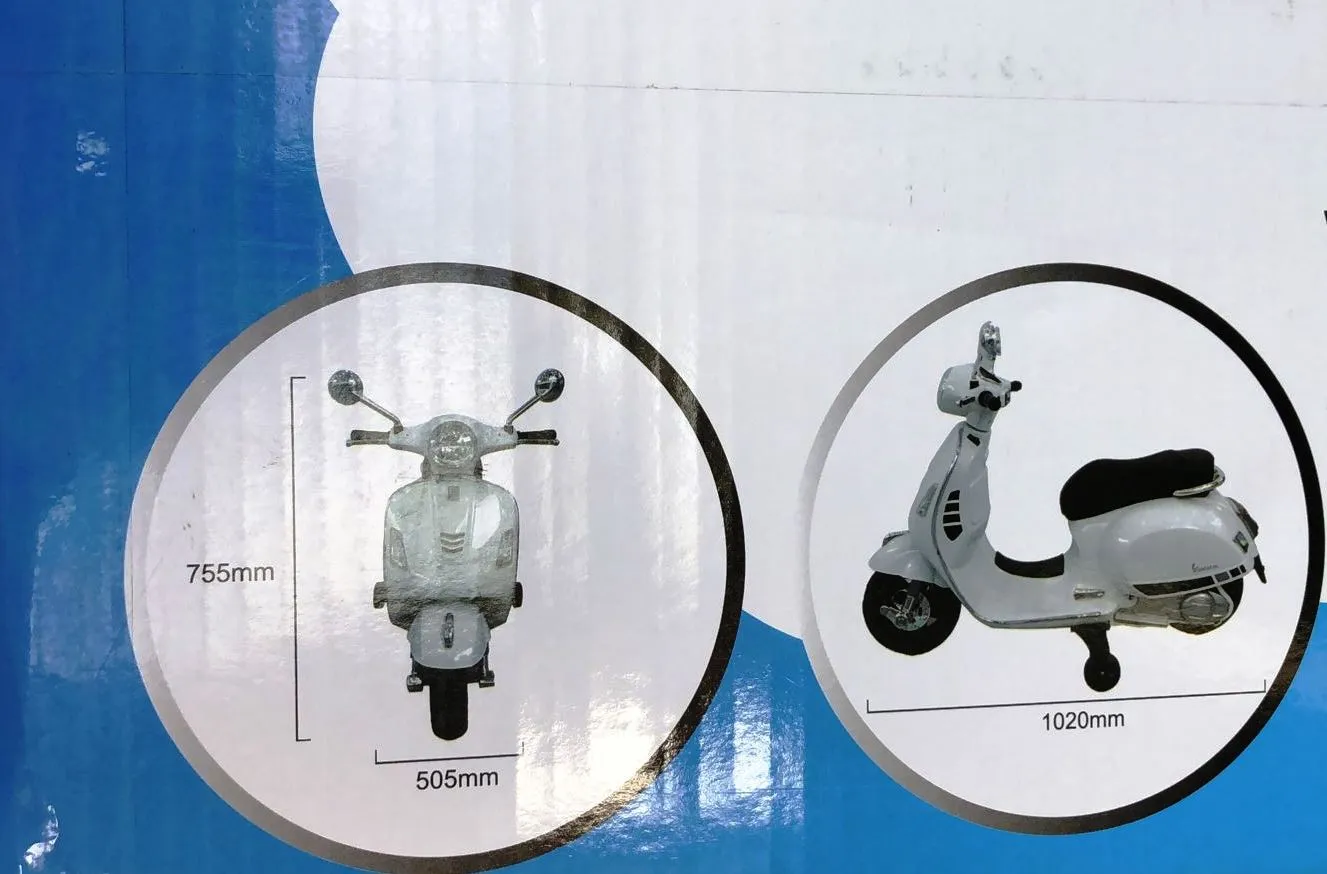 Vespa GTS Super 6V Motorised Ride On - White
