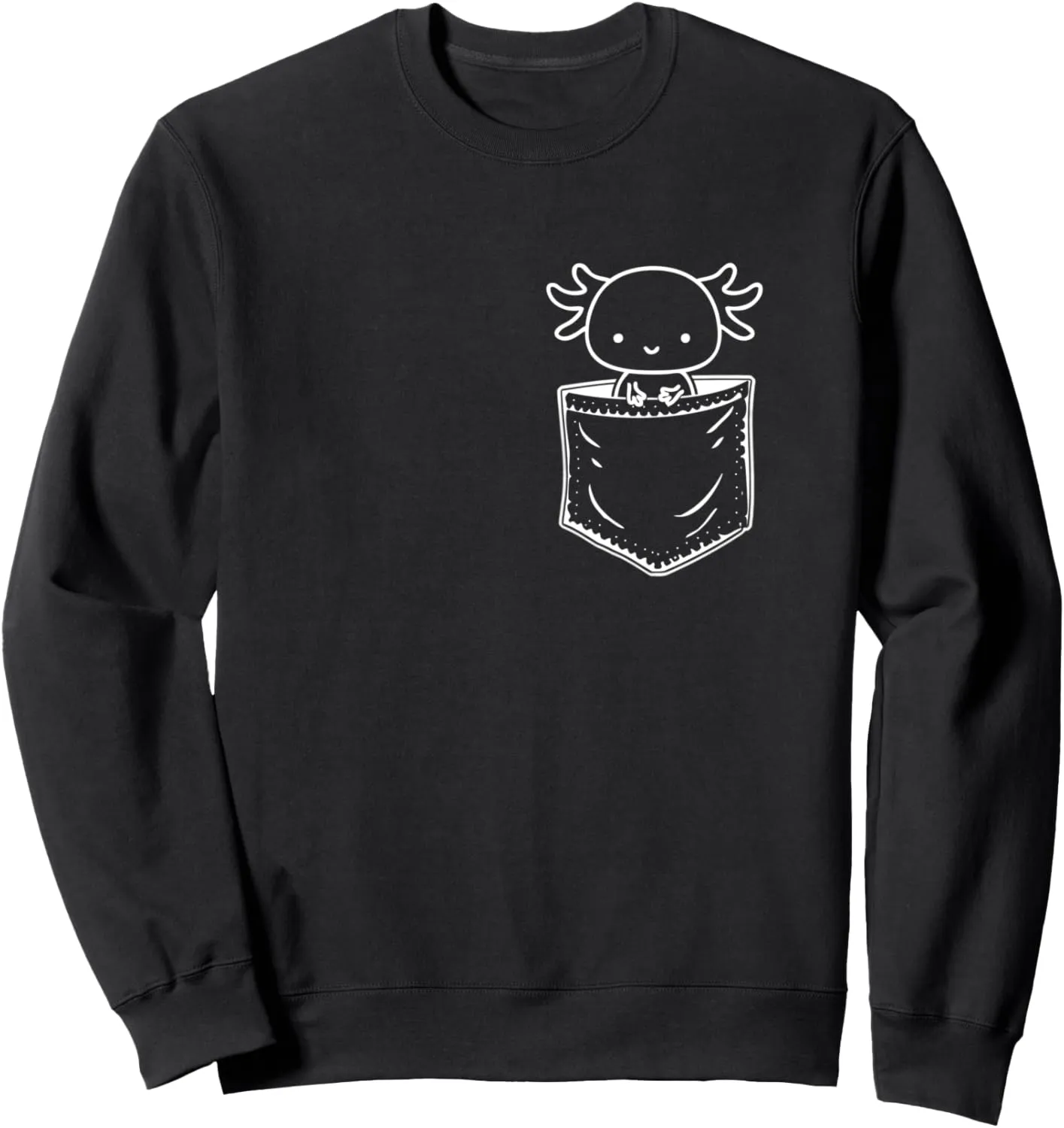 Walking Fish Axolotl Sweatshirt Axolotl Inside Pocket Watching amusement ruminant elephant petition guide uncarved You$ 