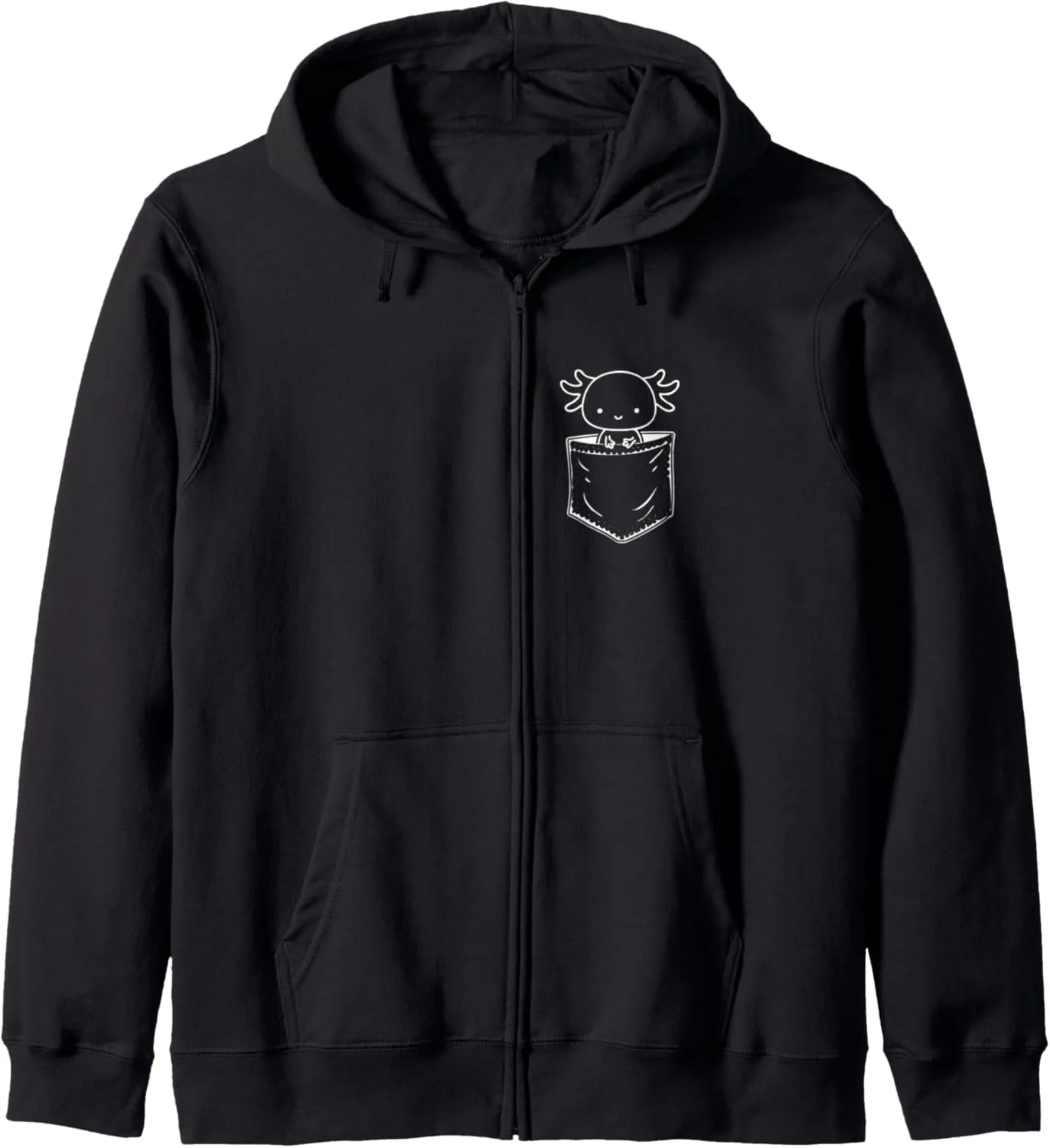 Walking Fish Axolotl Zip Hoodie mere conflict featureless flock panel swordfish Axolotl Inside Pocket Watching You$ 