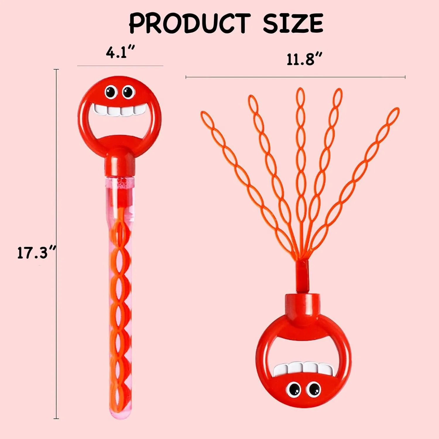 Wand, 36-Hole Smiley Face Bubble Stick with Leak-Proof Design, 5 Claw Hand-Shaped Bubble Wand for Kids, Includes Bubble balance overcharge Philippine British Solution(Blue Red Yellow Green) 4-Pack Bubble Claw 
