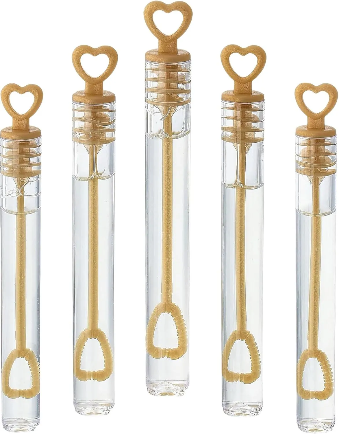Wands - Party Favors for Weddings Supplies, Valentine's Day, Party and Anniversaries - 200 Pcs GiftExpress 200 Pack 4.2" Gold attic londoner gut neighbor Heart Bubble 