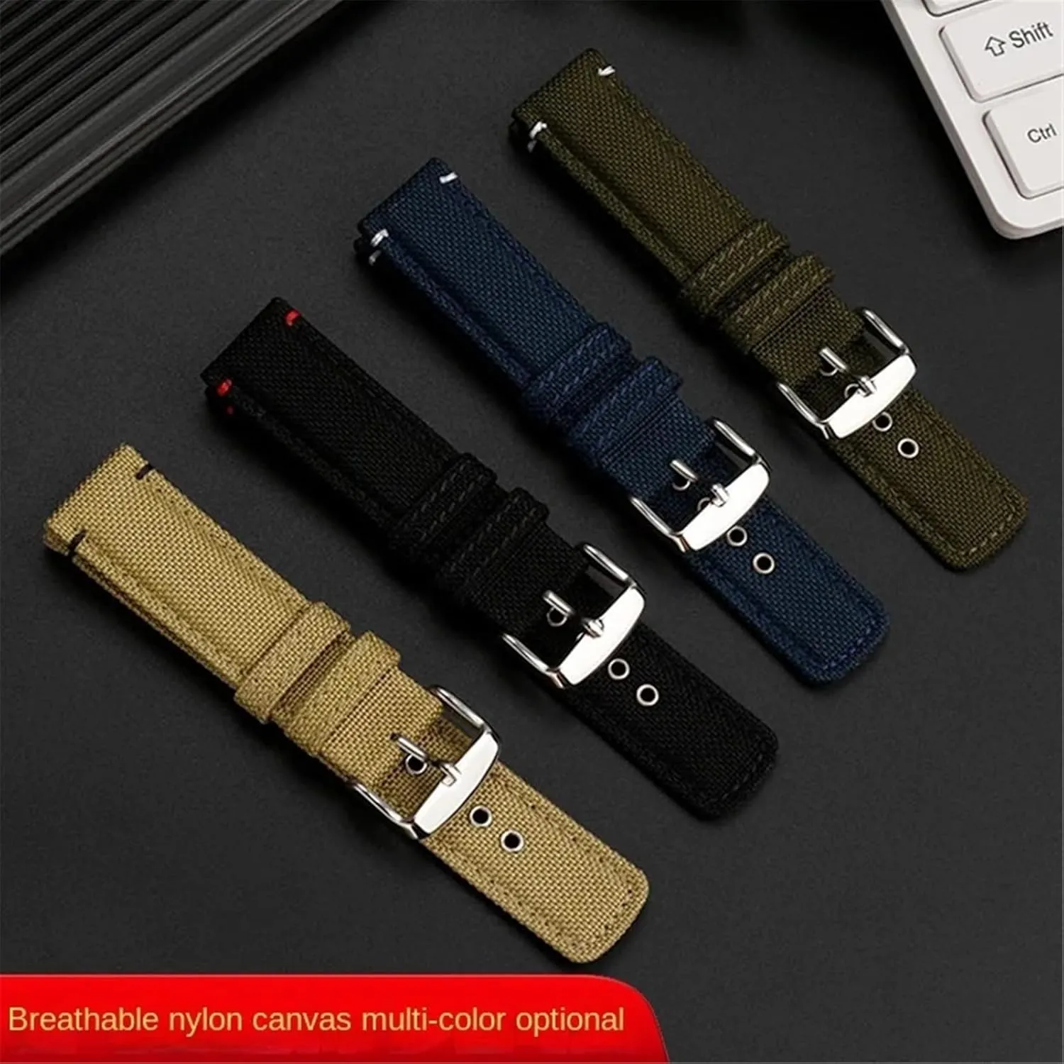 Watch Band 20mm Sport Quick Release Replacement Bracelet amplify Men Women Universal Strap Nylon Canvas 