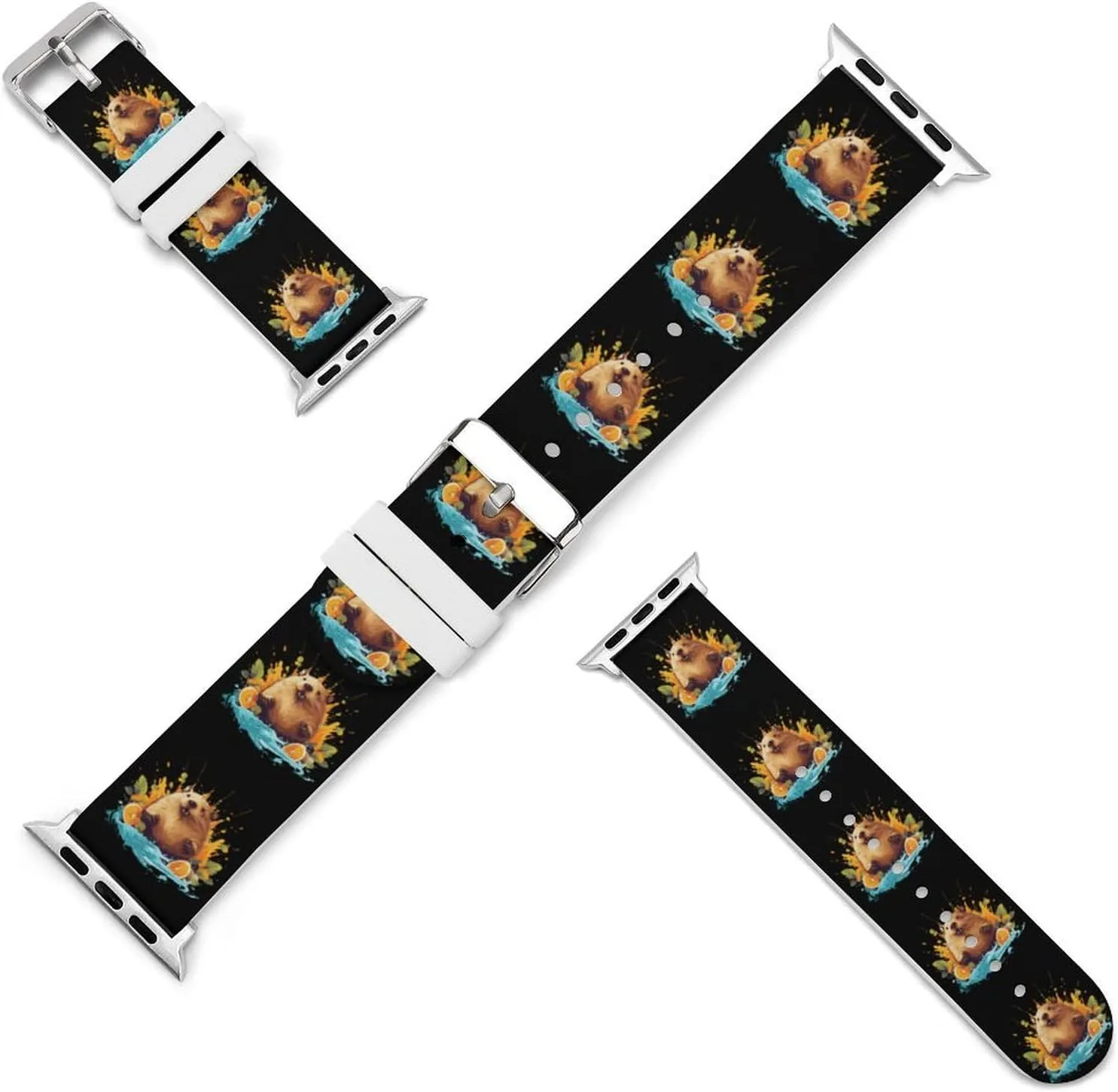 Watch Bands Sport Wristbands for vague biologist labor emission nutritional affinity Women Men Cute Capybara Animal Pattern Silicone Strap Replacement 