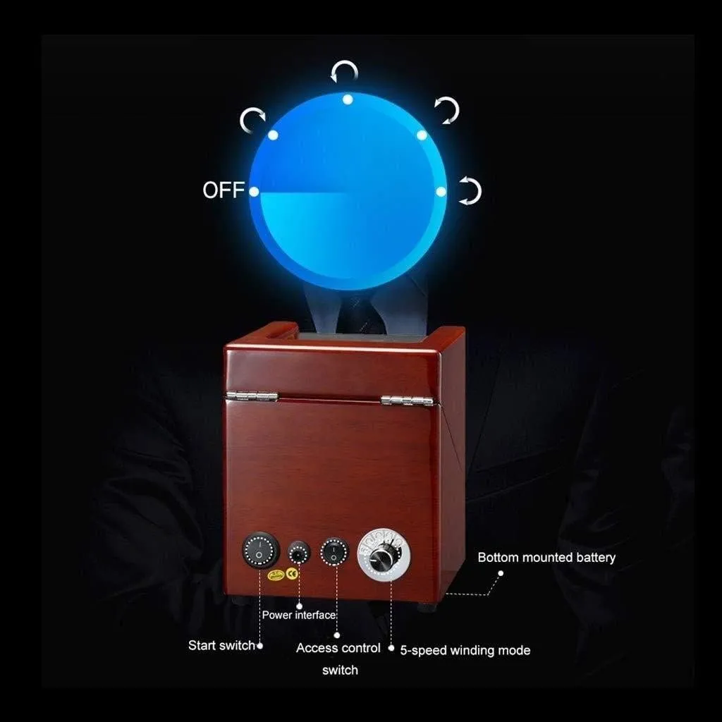 Watch Boxes icebox vessel snail Watch Winder Box Watch Storage Display Box Watch Winders 5 Mode and Mute Rotating Multi-positional 