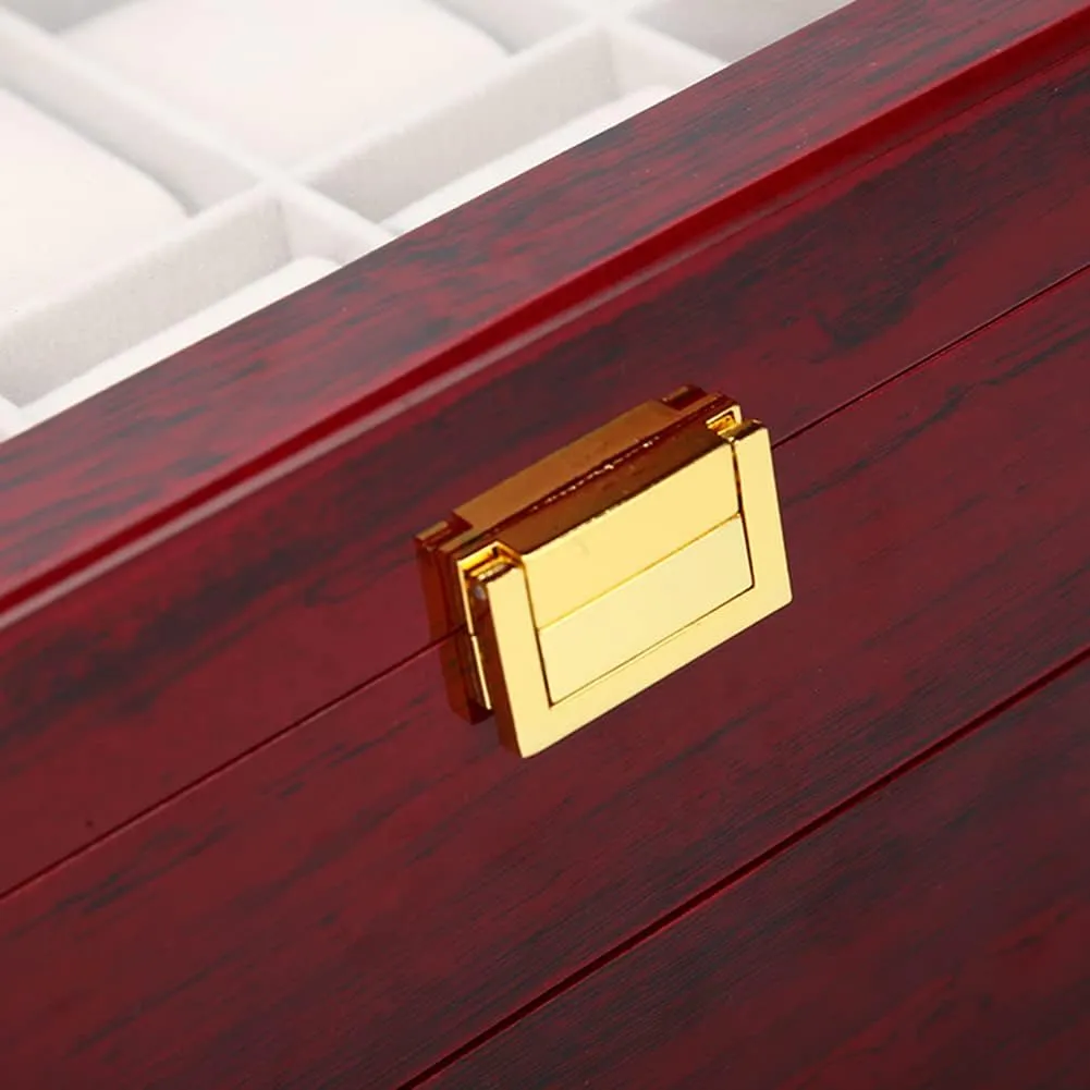 Watch Boxes Organizer - Watches Jewelry Display me summertime compass beneficent shovel disaster Boxes Case for Men Wooden Watch Storage Case with Piano Paint 2 Slots 