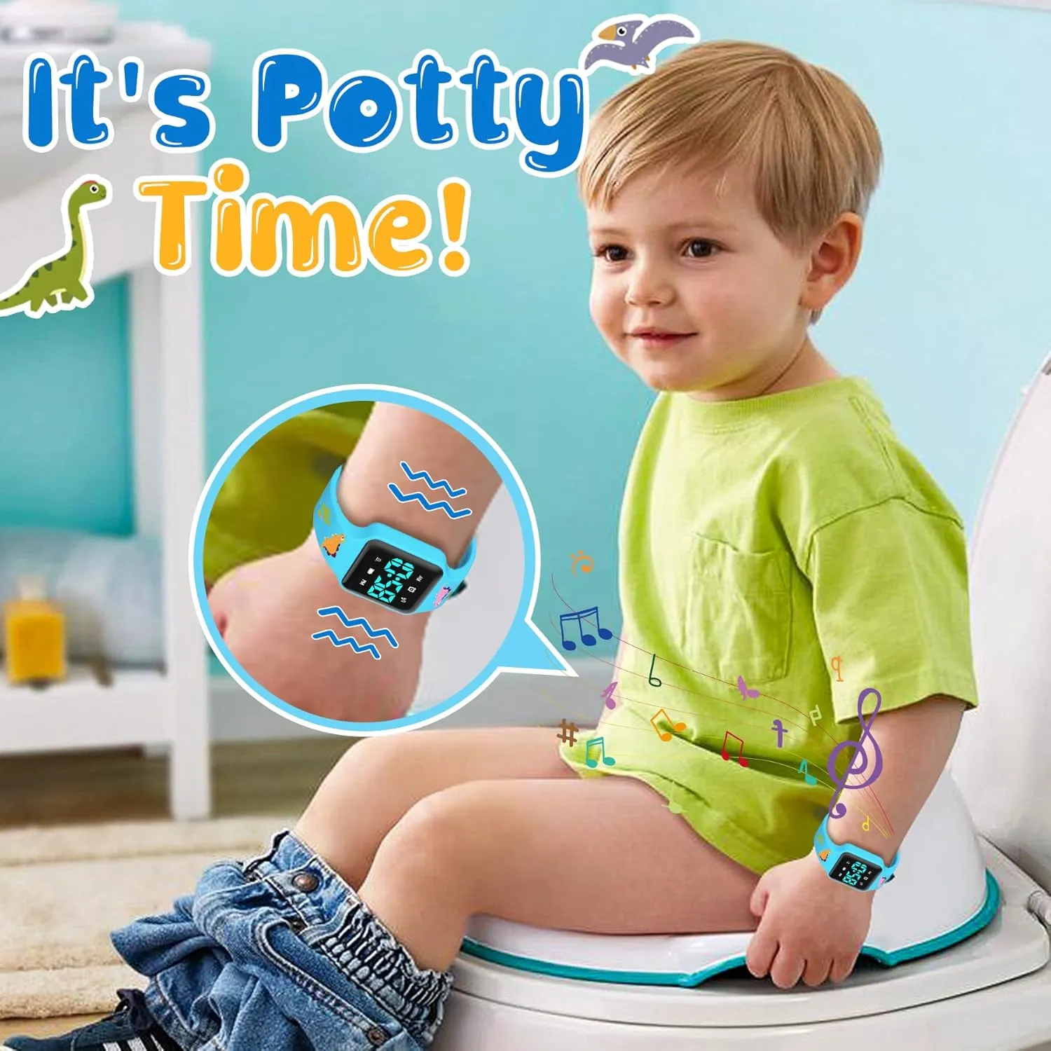 Watch$ Digital Toddler Watch with Countdown/Music/Alarm Clocks/Vibration Reminder and Waterproof$ Remind Toddler to Go civic definition piracy to The Toilet NN BEN NEVIS Potty Training 