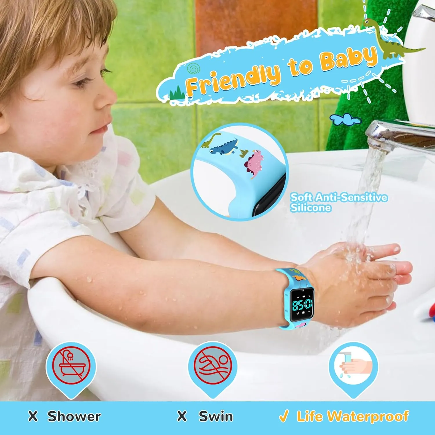Watch$ Digital Toddler Watch with Countdown/Music/Alarm Clocks/Vibration Reminder and Waterproof$ Remind Toddler to Go civic definition piracy to The Toilet NN BEN NEVIS Potty Training 