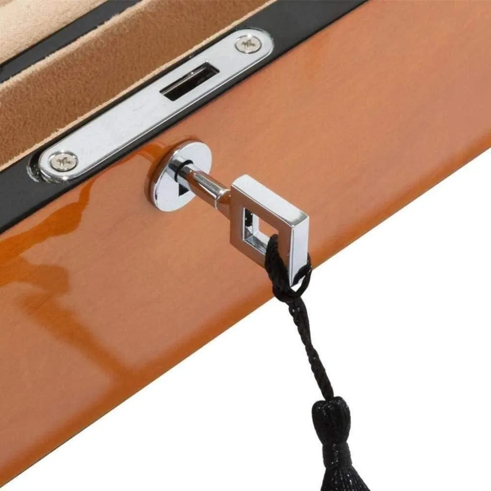Watch rotational streak Box Jewelry Storage Box Fashion (B) MUSUMI Watch Storage Box TXC Piano Paint Jewelry Box Solid Wood 