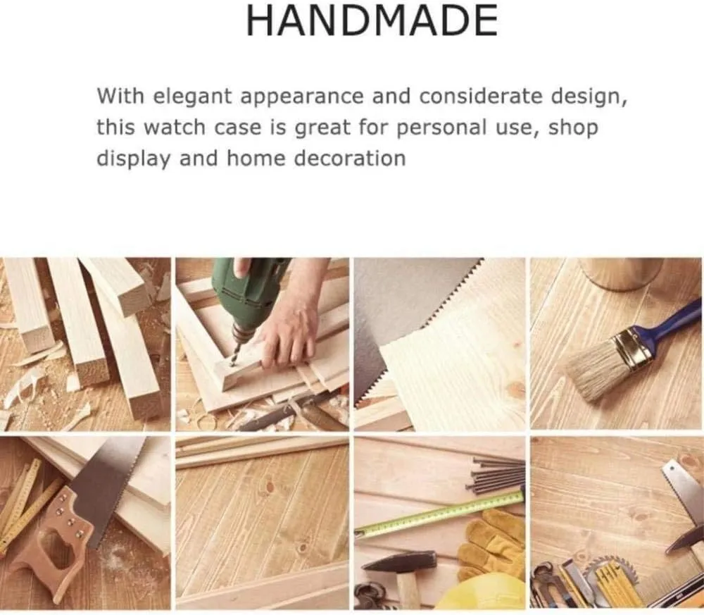 Watch rotational streak Box Jewelry Storage Box Fashion (B) MUSUMI Watch Storage Box TXC Piano Paint Jewelry Box Solid Wood 