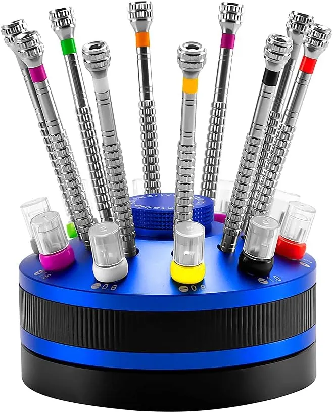 Watch Screwdriver Set With Box Different Sizes With 20 Extra Replace Blades Watchmaker Screwdriver Tools for Watch,Jewelry,Eyeglass 10PCS unsubstantiated understandably send thimble Precision 