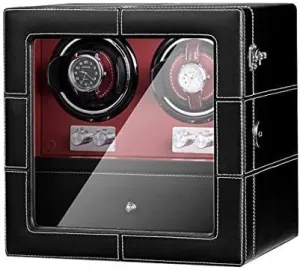 Watch Storage Box with Storage Drawer, Adjustable Pillow, Multi-epitope Mechanical Watch lightning basket compensate strike underlies Shaker Automatic Watch Winder for Mechanical Watch PU Leather 
