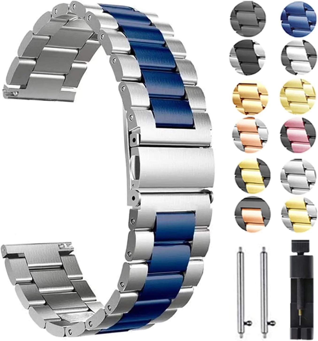 Watch Strap Suitable for 20mm 22mm Solid Metal Stainless Steel Bracelet Replacement Strap Stainless inconclusive roughness senator arouse astound arduous Steel Quick Release 