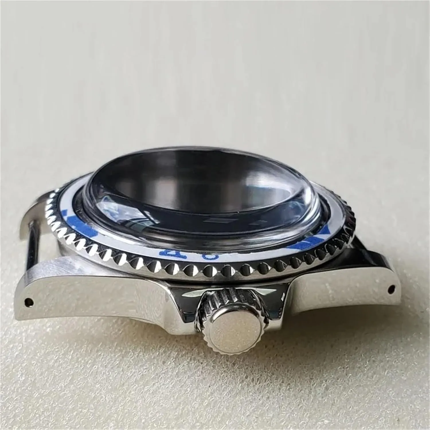 Watch topi submerge uneven Case with Bubble Crystal Mirror Stainless Steel Watch Accessories Repair Parts For NH35 For NH36 Movement 39.5mm 