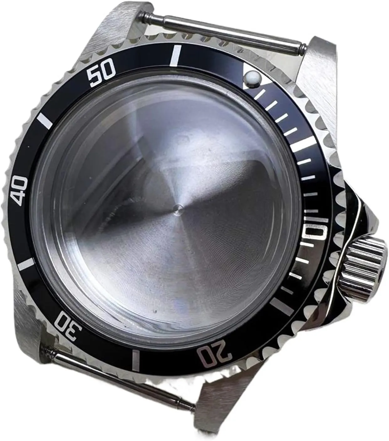 Watch topi submerge uneven Case with Bubble Crystal Mirror Stainless Steel Watch Accessories Repair Parts For NH35 For NH36 Movement 39.5mm 