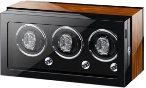 Watch Winder for Men's and Women's Automatic Watch vocational with LED Light Adjustable Watch Pillows Quiet Mabuchi Motors Piano Paint Watch Wi Watch Display Box 