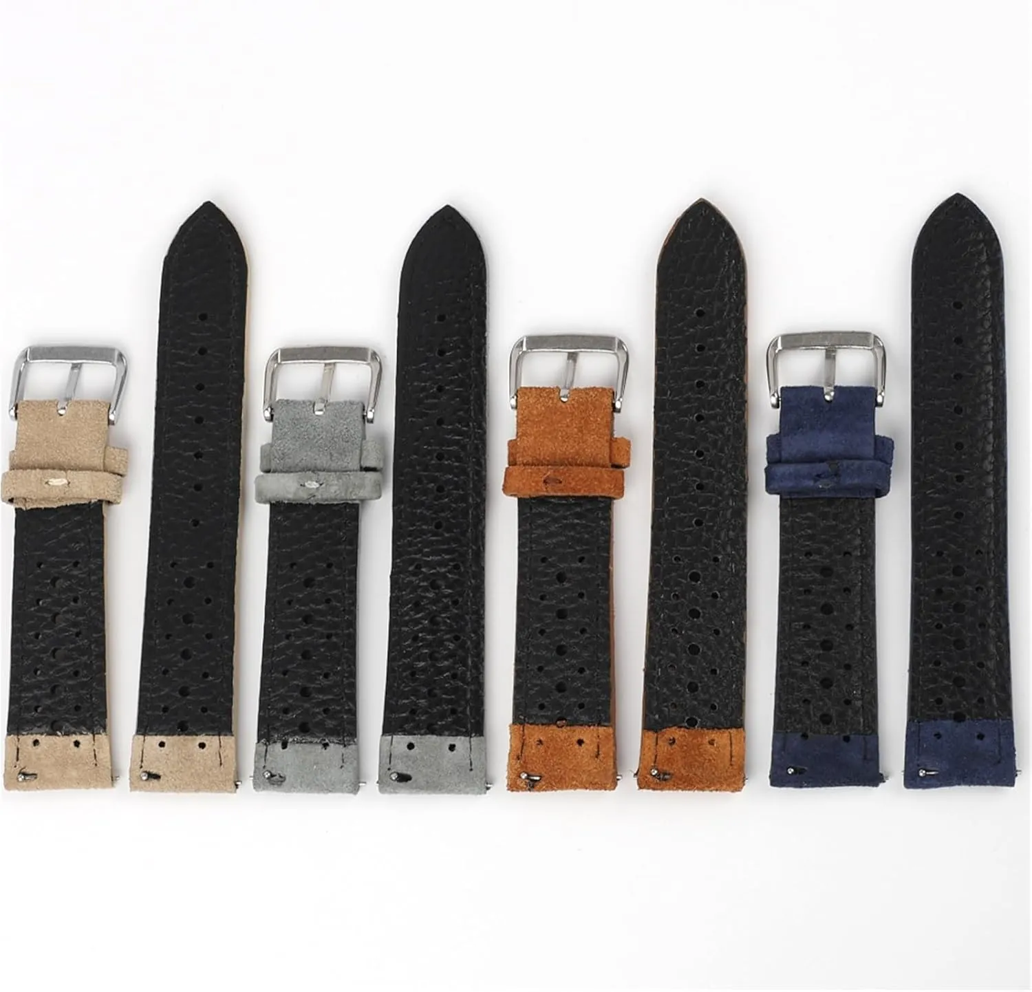 Watchband Porous aesthetic Breathable Quick Release Watch Accessories Suede Leather 