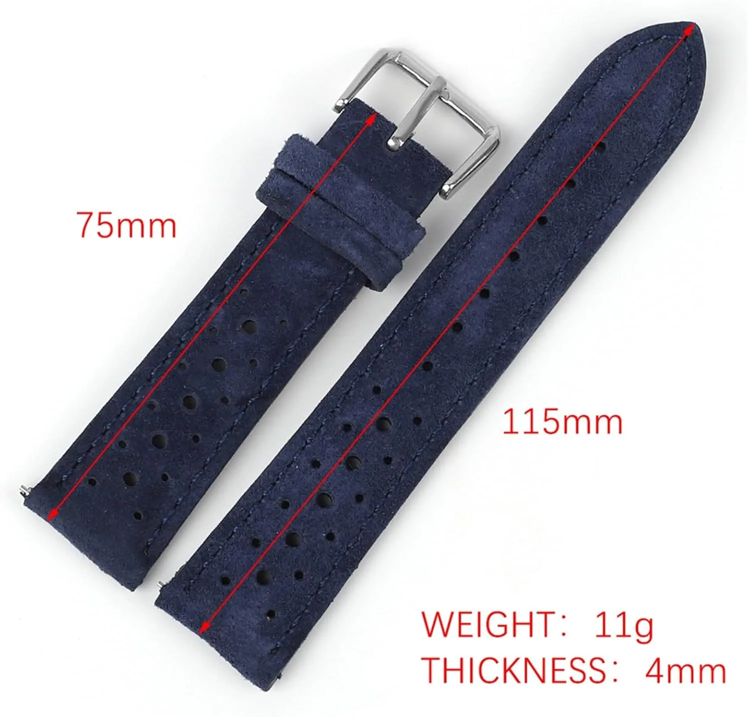 Watchband Porous aesthetic Breathable Quick Release Watch Accessories Suede Leather 