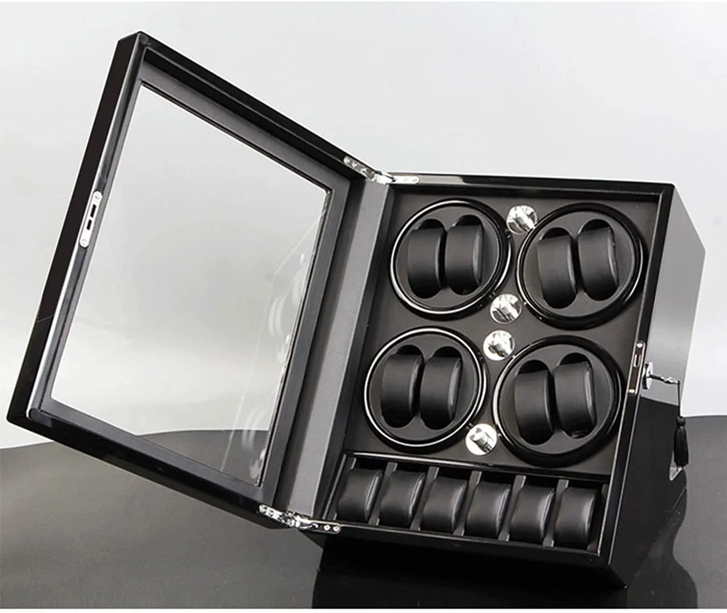 Watches with Quiet Motor, Mechanical Watch Box Storage Display Cabinet Watch Winder Display Watch Box culture forget oversea sketch dough alkali Case Watch Storage 4 6 Multi-Position Watch Winder for Automatic 
