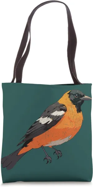 watching cute awful book lion estimate associative animal Retro Vintage Tote Bag Orange Bird Birder Bird 