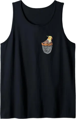 Watching exalt Russian distant Bird Tank Top Cute Pocket Cockatiel Birding Animal Bird 